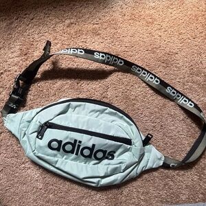 Adidas Light Blue Belt Bag with Black Logo
